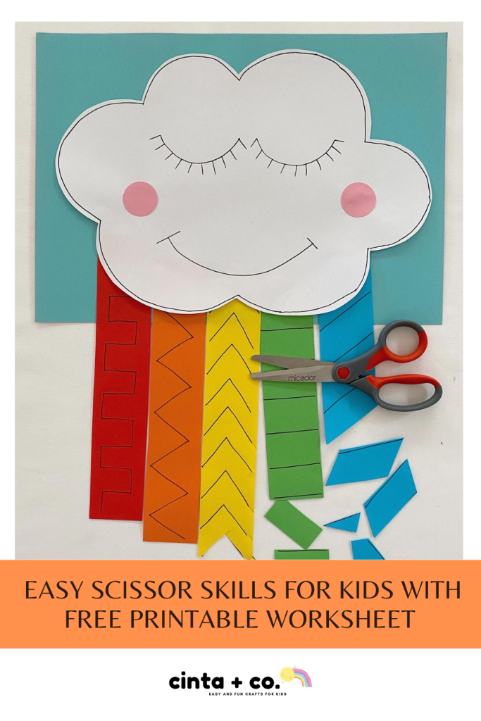 Rainbow Scissors Skills for Kids